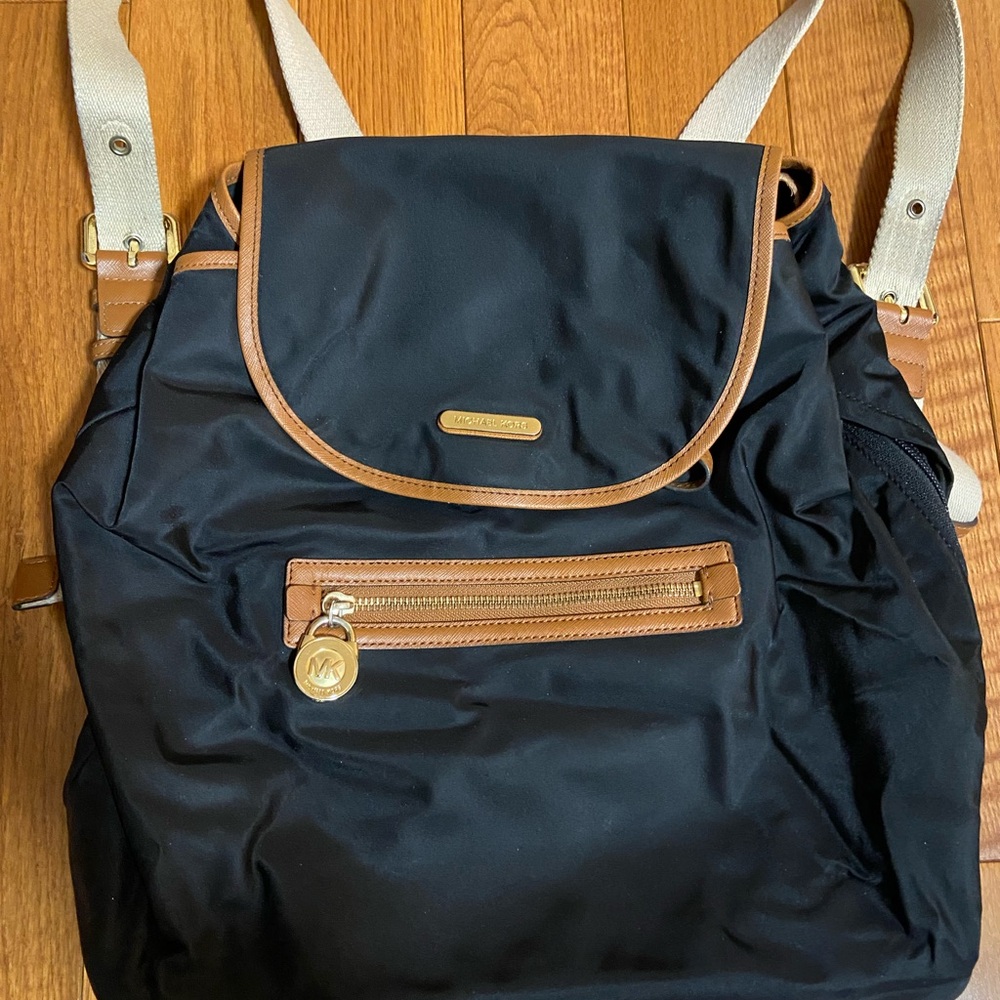Michael Kors Black and Brown Backpack